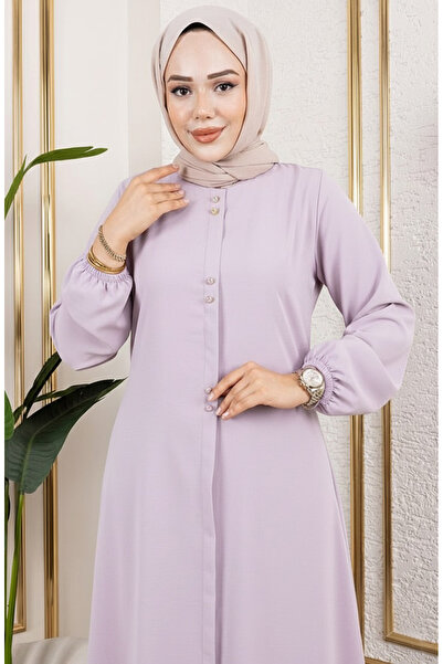 sefamerve Τονίκ με λεπτομέρεια με κουμπιά Aerobin 0175-11 Λιλά