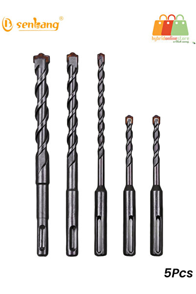SENBANG مجموعة مثقاب مطرقة دوارة SDS-Plus من 5 قطع (5-12 مم) للخرسانة والطوب ...