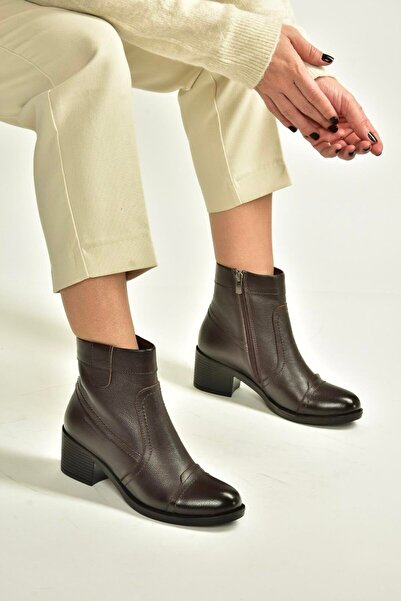 Fox Shoes V555567203 Brown Low Heel Comfort Orthopedic Sole Women's Boots