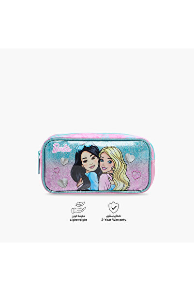 Barbie Printed Pencil Pouch with Zip Closure