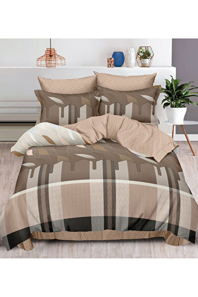 Pucioasa Double Bed Linen 6-Piece Set, Reversible, Thick Finet (Code ST-216)