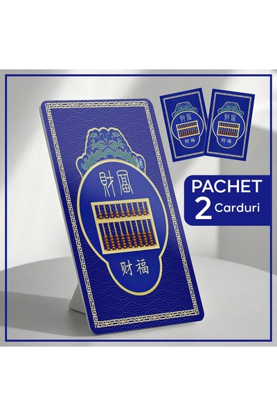 Feng Shui Card Abac cu 9 tije - pentru activarea bogatiei in 2026 - Pachet 2 Buc