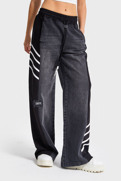 its basic Women's Smoked Color 2W5-1 Straight Fit Double Piece Denim Jean