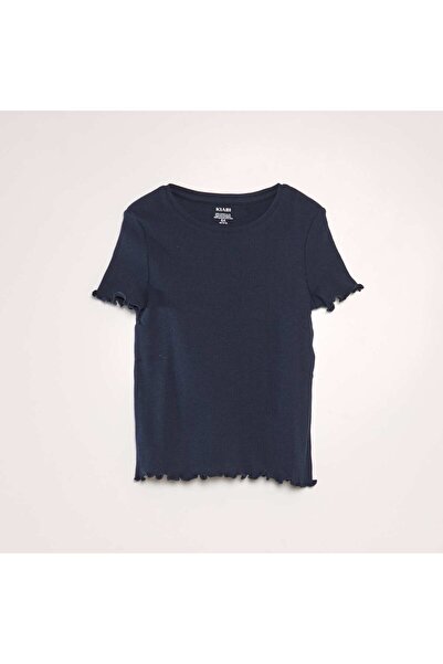 KİABİ تي شيرت مضلع باللون الأزرق