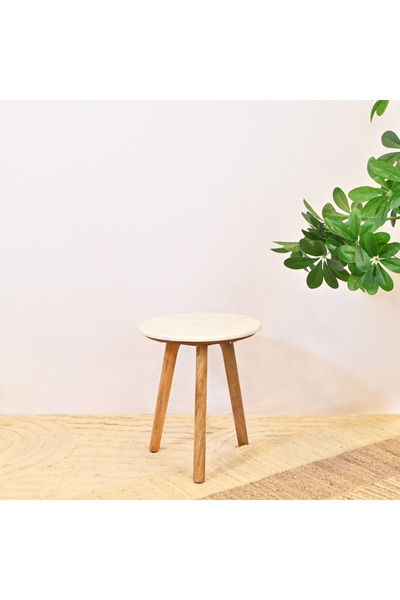 Crafted by Lifestyle Round Marble Top Accent Table