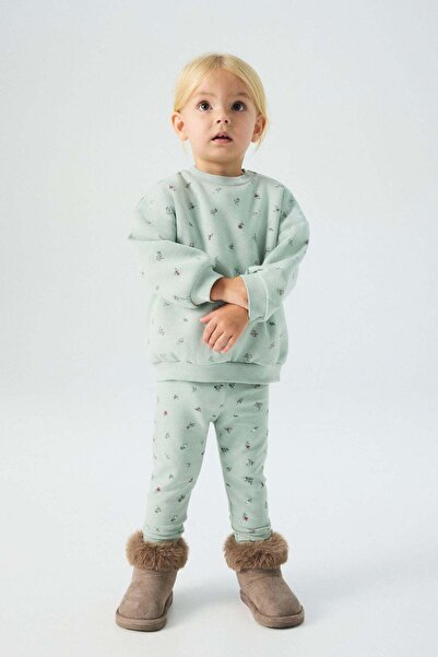 H&M Printed brushed-inside leggings