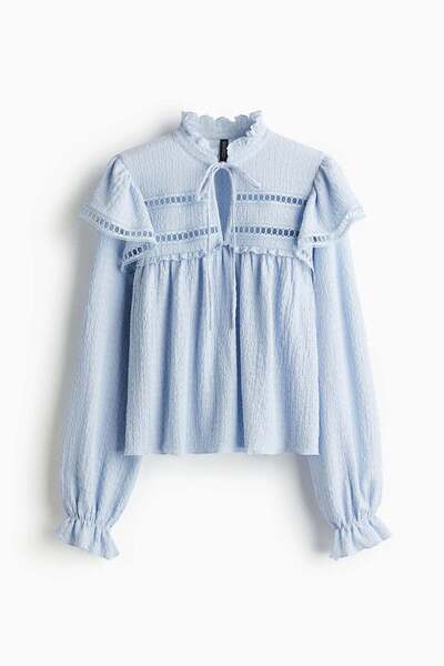 H&M Textured jersey blouse
