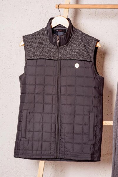 Mod Collection Mod 3311 Vest Set Crew Neck 3-Piece Tracksuit Set (Vest Dark Gray)