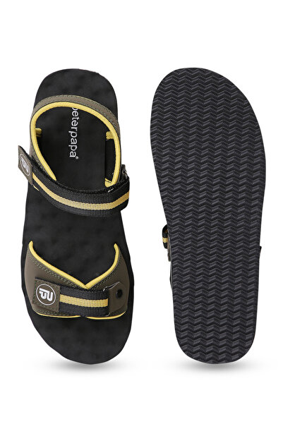 Peterpapa By Styli Men Brown Velcro Strap Sandals