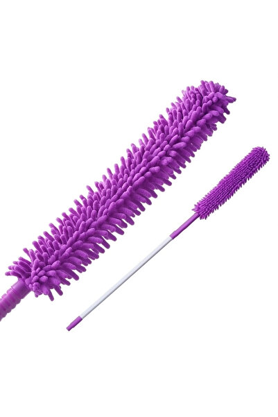 wei inox Dust mop, telescopic handle, iron+plastic, purple, 55-171 cm