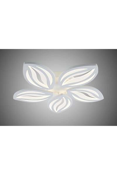 RFAN LED Chandelier, Model K23/5, with Remote Control, 3 Light Types, 80W, White