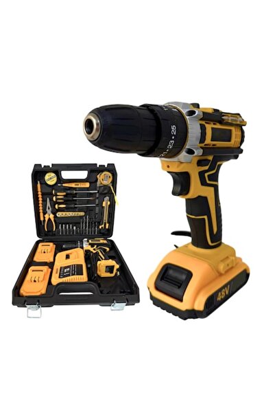 HAPPY JOKER Drill Kit Hammer Drill, Portable, 30 Accessories, 248V Batteries,...