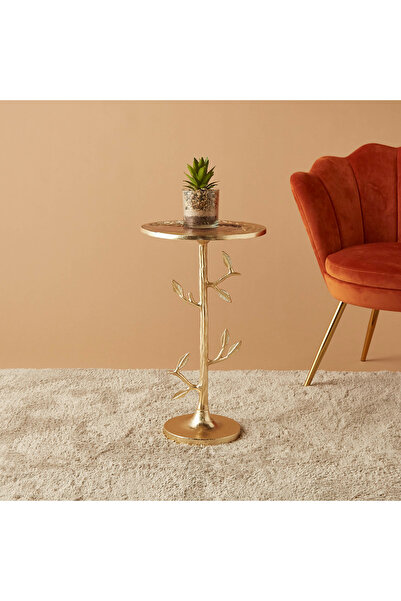 Lifestyle Metal Top Accent Table with Pedestal Base - 32x32x55 cm