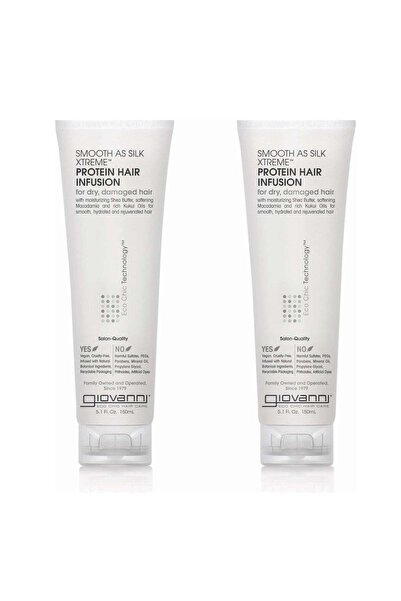 Giovanni قناع الشعر المرطب بعمق، Smooth As Silk Xtreme Protein Hair Infusion،...