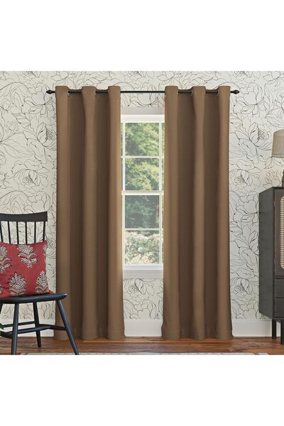 Sun Zero Rod-Pocket Curtain, Solid