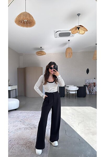 Buket Teke Black Relax Pants