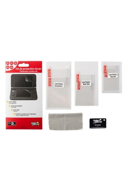 Bigben Screen protector set for 3DS XL, New 3DS and 2DS consoles, with microfiber