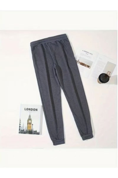 MODAVİBE Unisex Lastik Paça 2 İplik Şardonlu Eşofman Altı – Yumuşak Dokulu Rahat Kesim