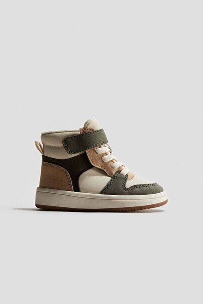 H&M Colour-blocked hi-top trainers