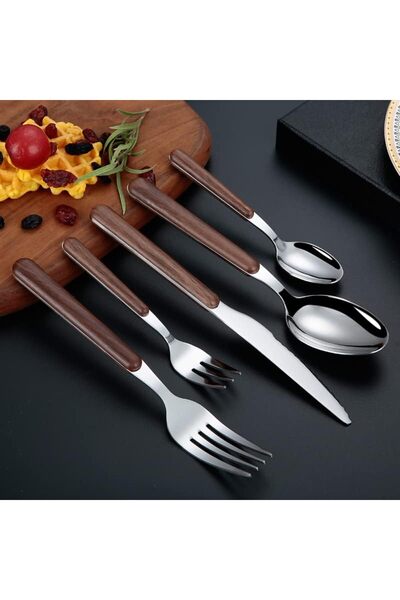 VAV GET 24-PIECE FLATWARE CUTLERY SET FOR 6 PEOPLE