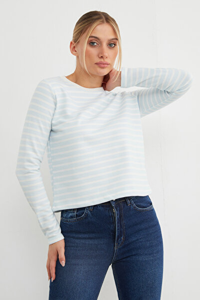 Fulla Moda Hanorac cu guler rotund fire, fără dungi, B