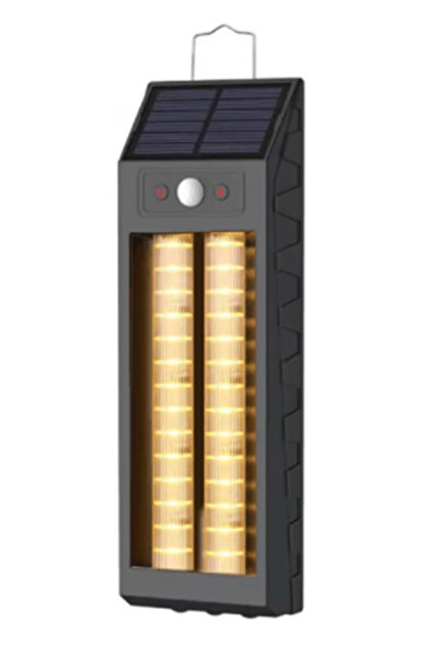 LILY Lampa solara de perete de 18W model HW 668 2 neagra cu carlig