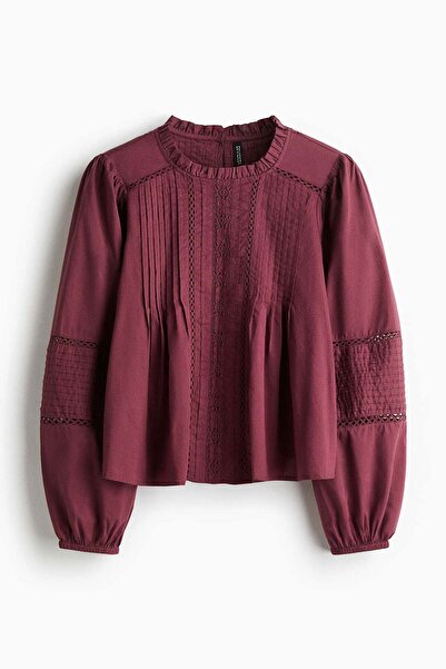 H&M Pintucked cotton blouse