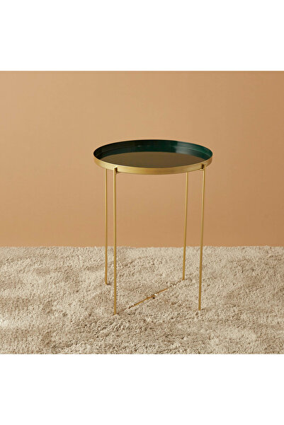 Lifestyle Metal Top Accent Table - 36x36x47 cms