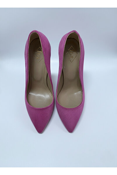 Fox Shoes 8922151902 Pink Suede Thin Heeled Women's Stiletto
