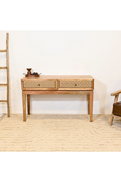 Crafted by Lifestyle Wooden Top Console Table - 140x40x76 cms