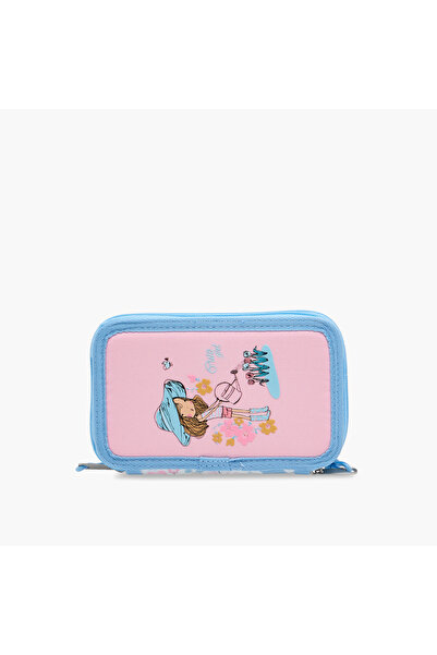 Juniors Printed Pencil Pouch with Zip Closure