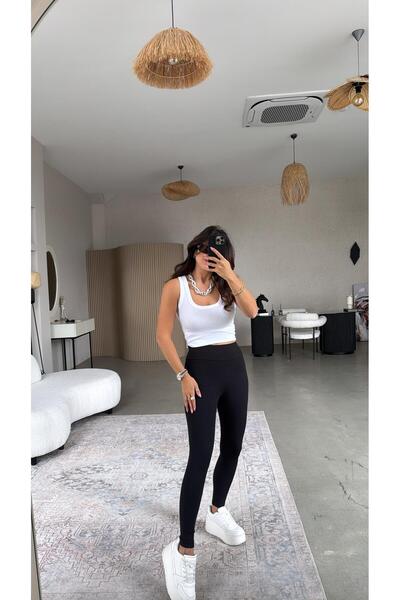 Buket Teke Black Ribbed Tights