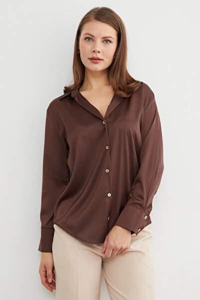 Fulla Moda Basic Saten Gömlek