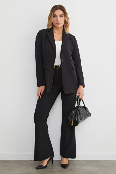 Fulla Moda Βασικό μπλέιζερ με ένα κουμπί