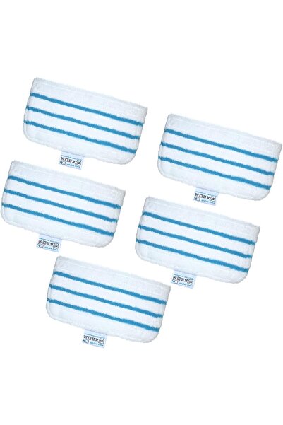 EACAM Washable Replacement Pads for Black & Decker Steam Mop FSM1610 / FSM1630 - Pack of 5 (Microfiber, Bl