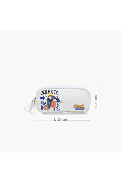 TV TOKYO Naruto Print Pencil Pouch with Zip Closure