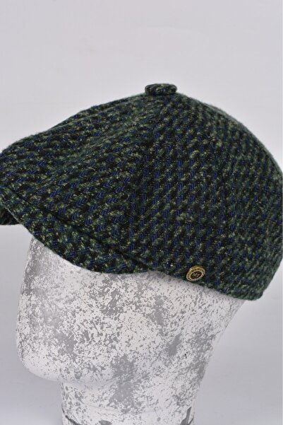 mercantoptan Winter 8 Piece Genuine Wool Patterned Model Peaky Blinders Cap Hat