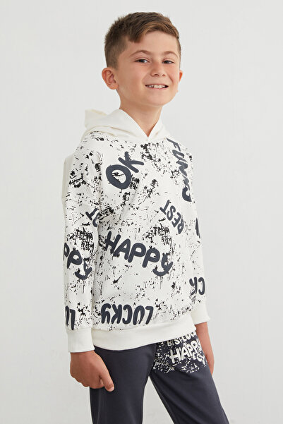 Fulla Moda Printed Hooded 2-Piece Boys' Tracksuit Set