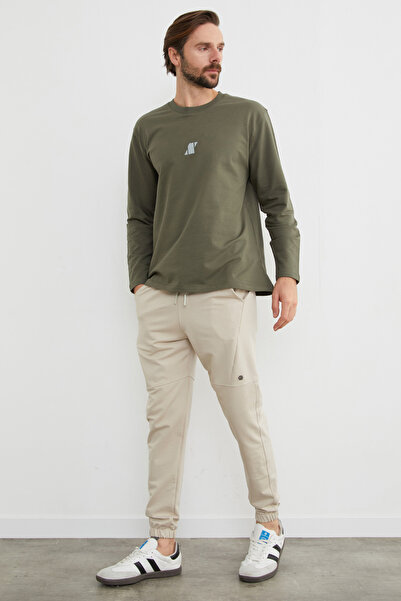 Fulla Moda Φούτερ Jogger με διπλή τσέπη και κορδόνι στη μέση