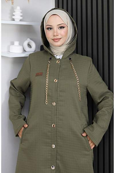 sefamerve Buttoned length chain detailed cap 0206-03 khaki