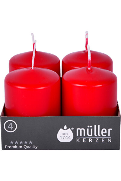 Mueller kerzen set 2 lumanari stalp 62/48mm rosu