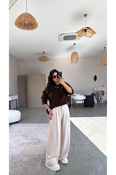 Buket Teke Beige Relax Pants