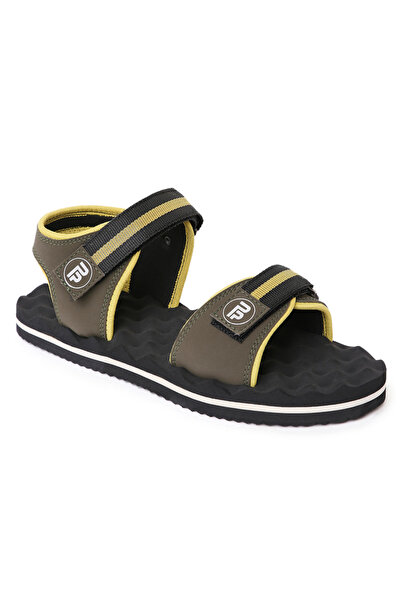 Peterpapa By Styli Men Brown Velcro Strap Sandals