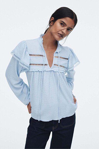 H&M Textured jersey blouse