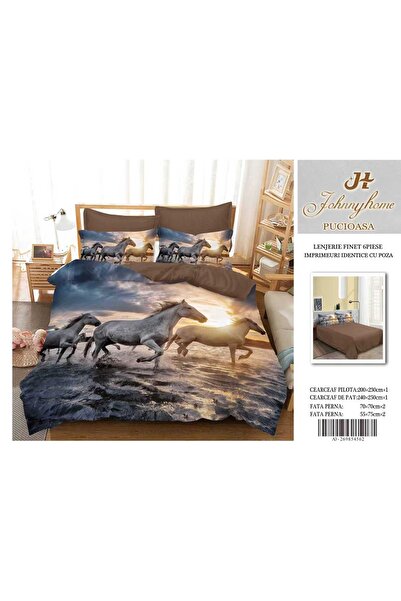 Inovius Double bed linen with 4 pillowcases 3DSIPRO05