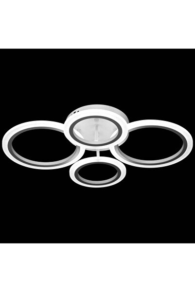 RFAN LED Chandelier, Model K001/2+2, with Remote Control, 3 Light Types, 84W, White