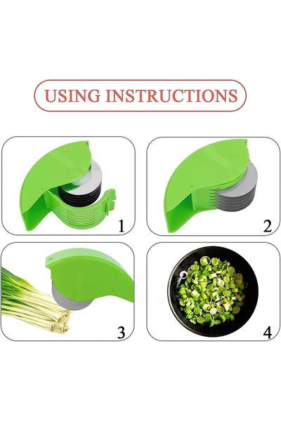 fitto 6-Blade Herb Grinder with Roller — Manual Herb and Vegetable Chopper (Green)