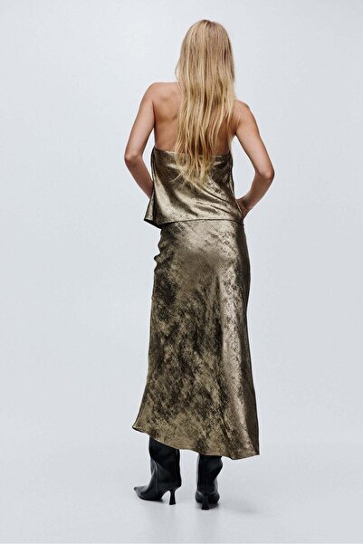 H&M Satin maxi skirt