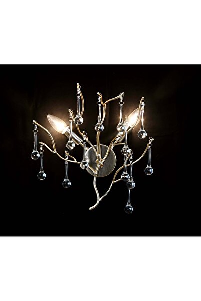 RFAN Lampă de perete, model R9094/2W, textură cristalină, metal, 2 x E14, auriu