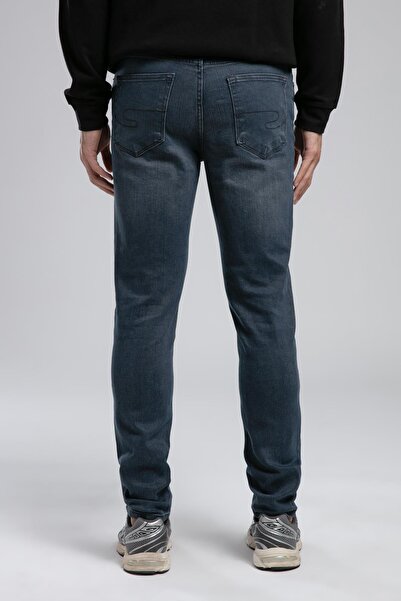 Lee Cooper Jack Mid-Waist Slim Fit Skinny Leg Hapson Smoky Coated Men's Jeans